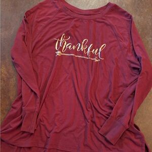 Thankful Burgundy Women's Top